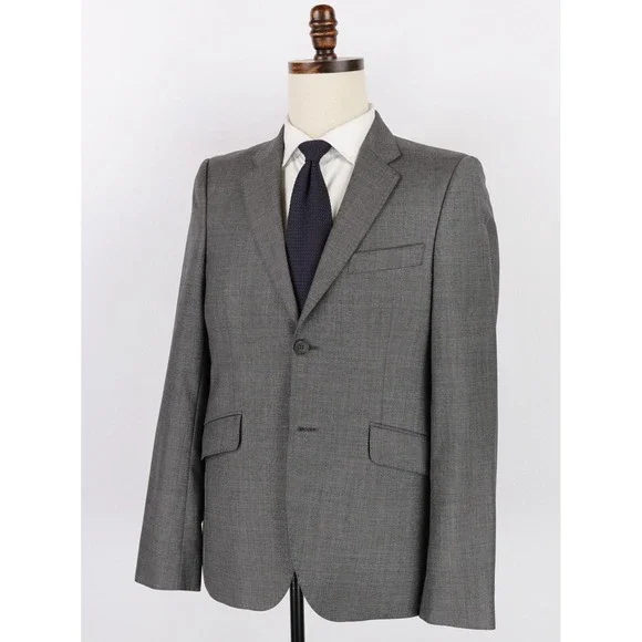 Acne Wall Street Jacket Size 38S Blazer Sport Coat Gray 100% Wool 2-Button